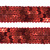 Тесьма с пайетками 3, шир. 20 мм/уп. 25+/-1 м, цвет красный - купить в Якутске. Цена: 778.19 руб.