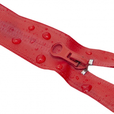 Молния водонепроницаемая PVC Т-7, 20 см, неразъемная, цвет (820)-красный - купить в Якутске. Цена: 21.56 руб.