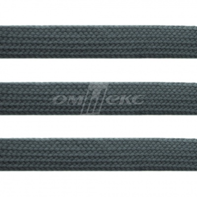 Шнур плетеный (плоский) d-12 мм, (уп.90+/-1м), 100% полиэстер, цв.272 - серый - купить в Якутске. Цена: 8.62 руб.