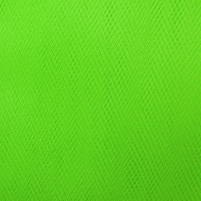 Фатин матовый 16-142, 12 гр/м2, шир.300см, цвет неон.зелёный - купить в Якутске. Цена 100.92 руб.