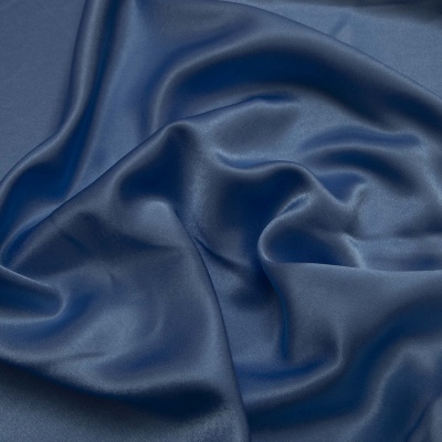 Поли креп-сатин 16-4132, 125 (+/-5) гр/м2, шир.150см, цвет голубой - купить в Якутске. Цена 155.57 руб.