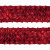 Тесьма с пайетками 3, шир. 35 мм/уп. 25+/-1 м, цвет красный - купить в Якутске. Цена: 1 308.30 руб.