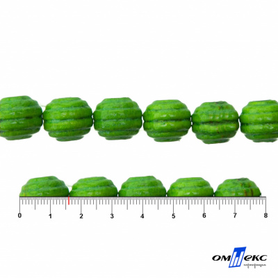 0309-Бусины деревянные "ОмТекс", 16 мм, упак.50+/-3шт, цв.019-зеленый - купить в Якутске. Цена: 62.22 руб.