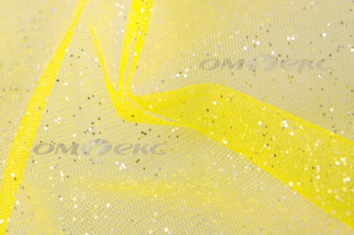 Сетка Глиттер, 40 гр/м2, шир.160см, цвет жёлтый - купить в Якутске. Цена 163.01 руб.