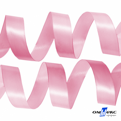 050-нежно-розовый Лента атласная упаковочная (В) 85+/-5гр/м2, шир.25 мм (1/2), 25+/-1 м - купить в Якутске. Цена: 53.96 руб.