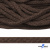 Шнур плетеный d-6 мм, 70% хлопок 30% полиэстер, уп.90+/-1 м, цв.1073-т.коричневый - купить в Якутске. Цена: 594 руб.