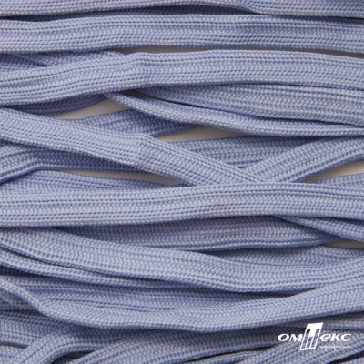 Шнур плетеный (плоский) d-12 мм, (уп.90+/-1м), 100% полиэстер, цв.259 - голубой - купить в Якутске. Цена: 8.62 руб.