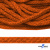 Шнур плетеный d-6 мм, 70% хлопок 30% полиэстер, уп.90+/-1 м, цв.1066-апельсин - купить в Якутске. Цена: 588 руб.