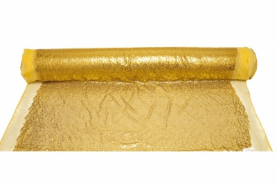 Сетка с пайетками №6, 188 гр/м2, шир.130см, цвет золото - купить в Якутске. Цена 371.02 руб.