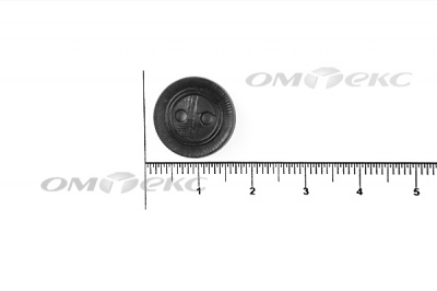 51820/15 мм (2 пр)  черные пуговицы - купить в Якутске. Цена: 0.87 руб.