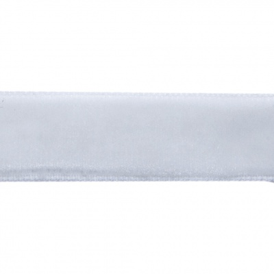 Лента бархатная нейлон, шир.12 мм, (упак. 45,7м), цв.01-белый - купить в Якутске. Цена: 457.61 руб.