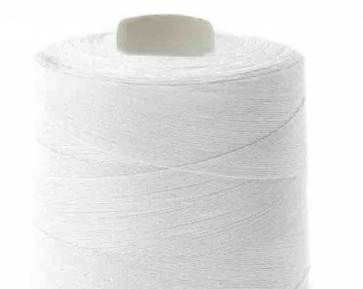 Швейные нитки (армированные) 28S/2, нам. 2 500 м, цвет белый - купить в Якутске. Цена: 148.95 руб.
