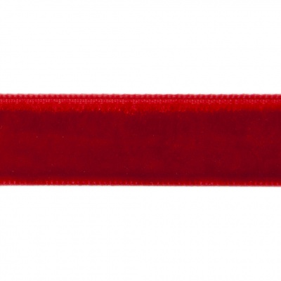 Лента бархатная нейлон, шир.12 мм, (упак. 45,7м), цв.45-красный - купить в Якутске. Цена: 392 руб.