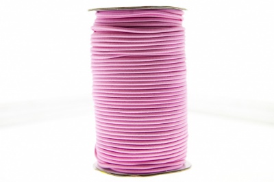 0370-1301-Шнур эластичный 3 мм, (уп.100+/-1м), цв.141- розовый - купить в Якутске. Цена: 459.62 руб.