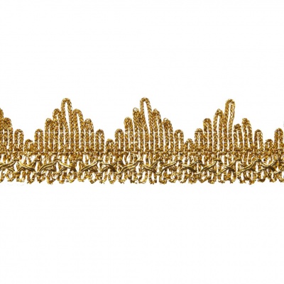 Тесьма металлизированная 0384-0240, шир. 40 мм/уп. 25+/-1 м, цвет золото - купить в Якутске. Цена: 490.74 руб.
