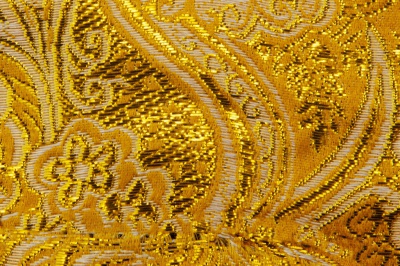 Ткань костюмная жаккард №12, 140 гр/м2, шир.150см, цвет жёлтый - купить в Якутске. Цена 383.29 руб.
