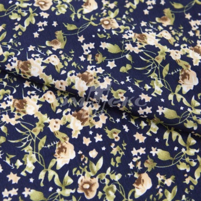 Плательная ткань "Фламенко" 1.1, 80 гр/м2, шир.150 см, принт растительный - купить в Якутске. Цена 241.49 руб.