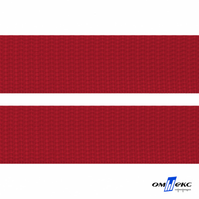 Красный- цв.171 -Текстильная лента-стропа 550 гр/м2 ,100% пэ шир.20 мм (боб.50+/-1 м) - купить в Якутске. Цена: 318.85 руб.
