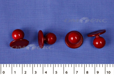 Пуговица поварская "Пукля", 10 мм, цвет красный - купить в Якутске. Цена: 2.28 руб.