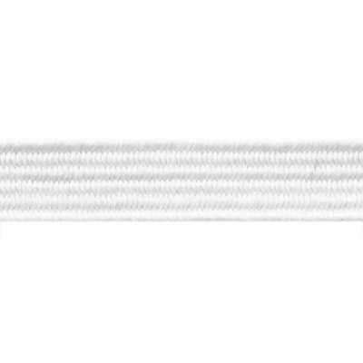 Резиновые нити с текстильным покрытием, шир. 6 мм (182 м/уп), цв.-белый - купить в Якутске. Цена: 705.59 руб.