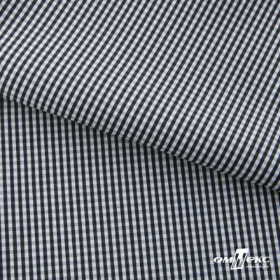 Ткань сорочечная Клетка Виши, 115 г/м2, 58% пэ,42% хл, шир.150 см, цв.6-черный, (арт.111) - купить в Якутске. Цена 306.69 руб.