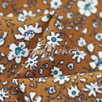 Плательная ткань "Фламенко" 11.1, 80 гр/м2, шир.150 см, принт растительный - купить в Якутске. Цена 239.03 руб.