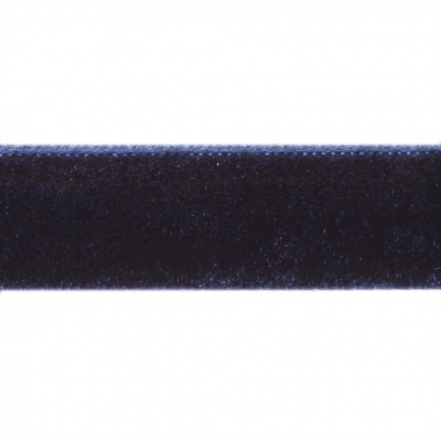 Лента бархатная нейлон, шир.12 мм, (упак. 45,7м), цв.180-т.синий - купить в Якутске. Цена: 415.80 руб.