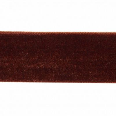 Лента бархатная нейлон, шир.25 мм, (упак. 45,7м), цв.120-шоколад - купить в Якутске. Цена: 981.09 руб.