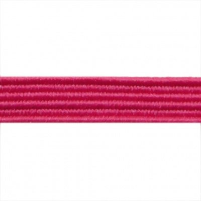 Резиновые нити с текстильным покрытием, шир. 6 мм ( упак.30 м/уп), цв.- 84-фуксия - купить в Якутске. Цена: 155.22 руб.