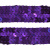 Тесьма с пайетками 12, шир. 20 мм/уп. 25+/-1 м, цвет фиолет - купить в Якутске. Цена: 778.19 руб.