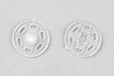 Кнопки пришивные пластиковые 15 мм, блистер 24шт, цв.-прозрачные - купить в Якутске. Цена: 68.79 руб.