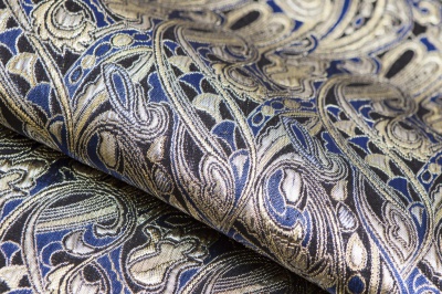 Ткань костюмная жаккард, 135 гр/м2, шир.150см, цвет синий№18 - купить в Якутске. Цена 441.95 руб.