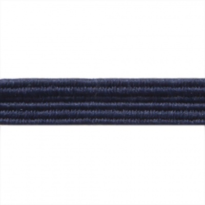 Резиновые нити с текстильным покрытием, шир. 6 мм ( упак.30 м/уп), цв.- 117-т.синий - купить в Якутске. Цена: 152.05 руб.