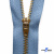 Молнии джинсовые металл т-5, 18 см латунь (YG), цв.-деним (231) - купить в Якутске. Цена: 22.80 руб.