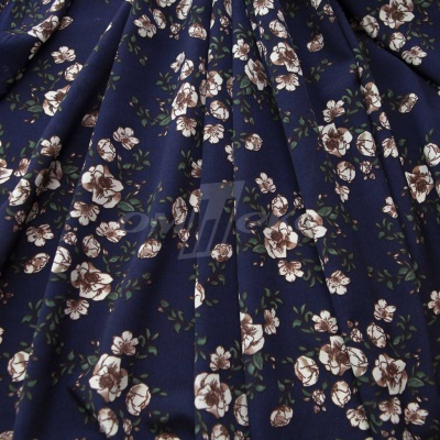 Плательная ткань "Фламенко" 3.2, 80 гр/м2, шир.150 см, принт растительный - купить в Якутске. Цена 239.03 руб.