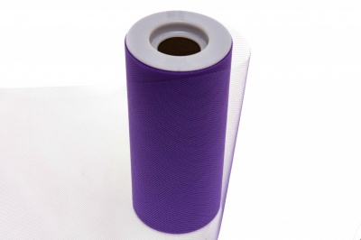 Фатин в шпульках 16-85, 10 гр/м2, шир. 15 см (в нам. 25+/-1 м), цвет фиолетовый - купить в Якутске. Цена: 101.71 руб.