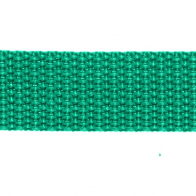 Стропа текстильная, шир. 25 мм (в нам. 50+/-1 ярд), цвет яр.зелёный - купить в Якутске. Цена: 397.52 руб.