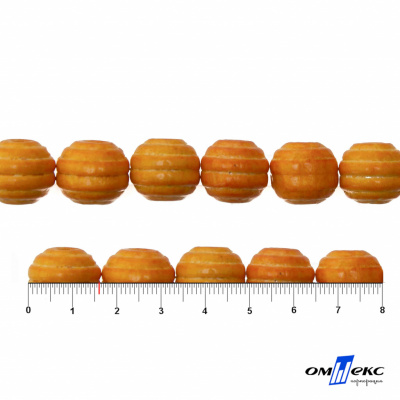 0309-Бусины деревянные "ОмТекс", 16 мм, упак.50+/-3шт, цв.003-оранжевый - купить в Якутске. Цена: 62.22 руб.