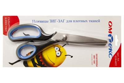 Ножницы арт.0330-6052 "ЗИГ-ЗАГ" 5 мм, для плотных тканей , 9"/ 229 мм - купить в Якутске. Цена: 740.56 руб.
