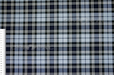 Ткань костюмная клетка Т7274 2004, 220 гр/м2, шир.150см, цвет т.синий/гол/бел - купить в Якутске. Цена 