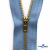 Молнии джинсовые металл т-4, 18 см латунь (YG), цв.-деним (231) - купить в Якутске. Цена: 21.57 руб.