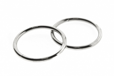 Кольцо металлическое №40 мм, цв.-никель - купить в Якутске. Цена: 4.45 руб.