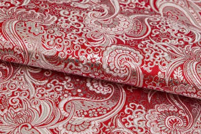 Ткань костюмная жаккард, 135 гр/м2, шир.150см, цвет красный№3 - купить в Якутске. Цена 441.94 руб.