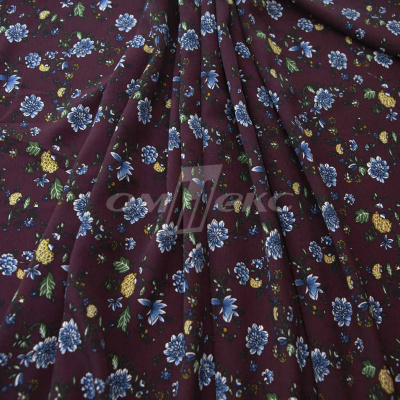 Плательная ткань "Фламенко" 4.1, 80 гр/м2, шир.150 см, принт растительный - купить в Якутске. Цена 259.21 руб.