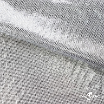 Трикотажное полотно голограмма, шир.140 см, #602 -белый/серебро - купить в Якутске. Цена 385.88 руб.
