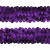 Тесьма с пайетками 12, шир. 30 мм/уп. 25+/-1 м, цвет фиолет - купить в Якутске. Цена: 1 098.48 руб.
