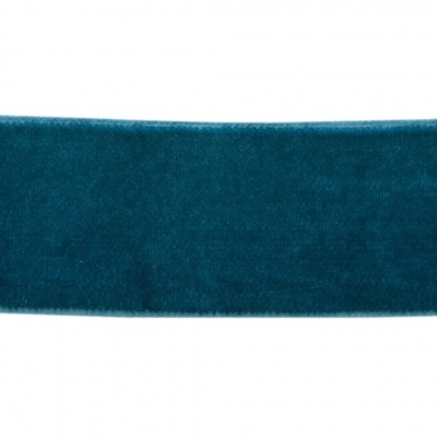 Лента бархатная нейлон, шир.25 мм, (упак. 45,7м), цв.65-изумруд - купить в Якутске. Цена: 991.10 руб.