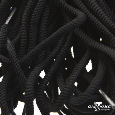 Шнурки #106-09, круглые 130 см, цв.чёрный - купить в Якутске. Цена: 21.92 руб.