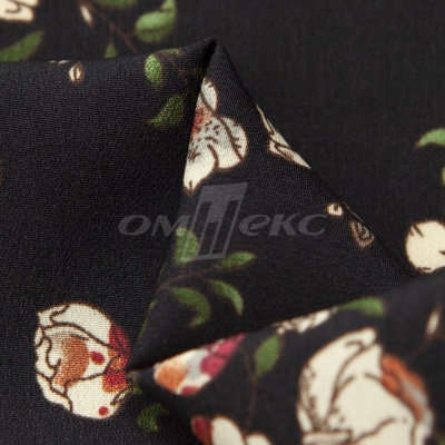 Плательная ткань "Фламенко" 3.1, 80 гр/м2, шир.150 см, принт растительный - купить в Якутске. Цена 239.03 руб.