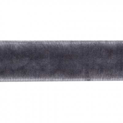 Лента бархатная нейлон, шир.12 мм, (упак. 45,7м), цв.189-т.серый - купить в Якутске. Цена: 457.61 руб.